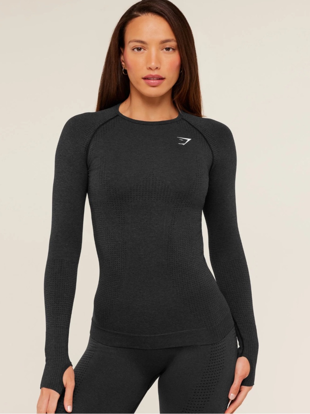 Gymshark VITAL LONG SLEEVE SEAMLESS Compression Fit Top Size Medium NWOT